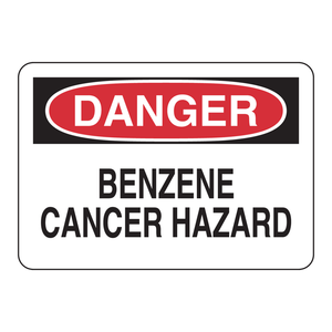 Panneau de signalisation de danger de benzène et de cancer Brady pour les zones de manipulation de produits chimiques et les laboratoires - Product Image 2