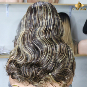Highlight Body Wave Lace Front <b>Bob</b> <b>Wig</b> 100% Vietnamese Remy Human Hair Transparent Lace Piano Color Wholesale - Product Image 2