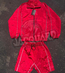 ชุดเซ็ตสองชิ้นผู้ชายสไตล์ล่าสุดสุดฮิต ชุดลำลองแนวสตรีทแวร์ เสื้อแจ็คเก็ตกันลมสะท้อนแสง 3M ชุดวอร์มฤดูร้อน - Product Image 6