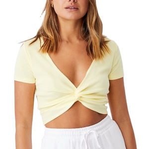 Camiseta sin Cuello Moderna y Elegante, 100% Algodón Puro, para Mujer - Product Image 1