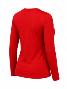 T-shirt à manches longues pour femme, vêtements personnalisés, coton premium, col rond, manches longues, mode décontractée, streetwear, coupe décontractée, marque privée - Product Image 2