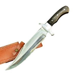 Couteau de survie Bowie à lame fixe en acier inoxydable de haute qualité A&M Enterprises, manche en Micarta, pour activités de plein air - Product Image 1