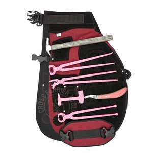 Kit de herramientas de herrador al por mayor para desmontaje de herrajes con delantal, 14 alicates para pezuñas, herramienta curva para desmontar pezuñas, pulidor, cuchilla tipo D - Product Image 1