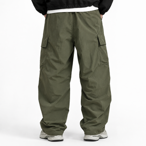 Custom Men's Nylon <b>Parachute</b> Cargo <b>Pants</b> Baggy Wide Leg Adjustable Ankle Y2K Streetwear Trousers - Product Image 2