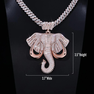 Colgante Personalizado de Animal de Dibujos Animados con Incrustaciones de Moissanita Cultivada en Laboratorio, Chapado en Plata 925, Estilo Hip Hop 3D - Product Image 2