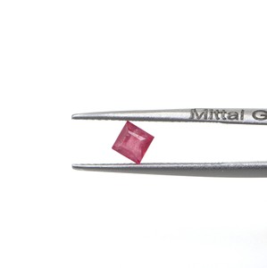 Rubis naturels de Bangkok, carrés calibrés de 7 mm, pierres précieuses de rubis naturelles facettées, prêtes à l'emploi pour la création de bijoux - Product Image 2