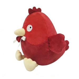 Red Plush Chicken Toy with White <b>Bow</b> 31cm-50cm Christmas Decoration for Kids 2 to 4 Years Unisex Soft Stuffed Animal - Product Image 2