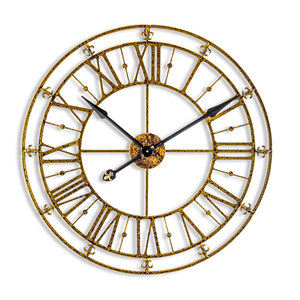 Reloj de pared metálico muy solicitado que mejora la decoración interior con su apariencia elegante y pulida, ¡una llegada increíble al menor costo! - Product Image 1