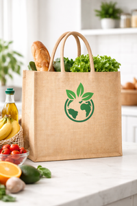 Eco Friendly <b>Jute</b> <b>Shopping</b> Tote <b>Bag</b> With Custom Logo Reusable Grocery Promotional Carry <b>Bag</b> - Product Image 6