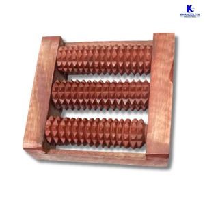 K Star Wonder Roller – Rouleau de massage en bois pour les pieds et le corps, demi-rouleau d'acupression pour soulager la douleur et la relaxation – Outil de massage en bois de qualité supérieure - Product Image 1