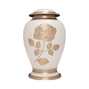 Handmade <b>Large</b> Adult Size Mosaic Aluminium Glass Cremation <b>Urn</b> Individual Tiles Applied Burial Unique Funerals Funeral Supplies - Product Image 1