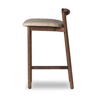 Tabouret de bar moderne en teck massif, durable, couleur personnalisable, design écologique pour hôtels, complexes hôteliers, bars à domicile, salons, extérieur