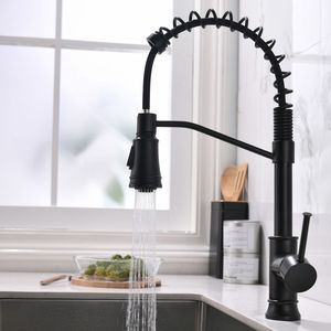 Rubinetto da Cucina Monocomando Nero in Acciaio Inossidabile con Doccetta Estraibile - Product Image 3