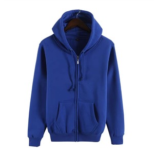 <b>Men's</b> Hooded Zipper Sweatshirt Solid Color 100% Cotton French Terry Casual Autumn Wear Regular Fit - Product Image 2