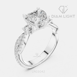 1.80CT Heart Cut Lab Grown Diamond 14KT White Gold Engagement Ring IGI Certified Bridal Ring Fine Jewelry Women <b>Gifting</b> - Product Image 2