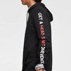 Sweat à capuche en coton pour hommes, pull personnalisé à rayures latérales, manches longues - Product Image 6