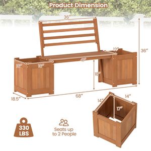 Fioriere da Giardino in Legno Duro per Decorazioni Esterne, Resistenti all'Usura, con Alberi Finti e Piante in Vaso per Hotel - Product Image 5
