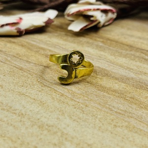 Modern Design Wrench Ring Boho Brass <b>Tool</b> For Women 18k Gold Plated Mechanic <b>Spanner</b> Dainty Statement For Wholesale/OEM/ODM - Product Image 2