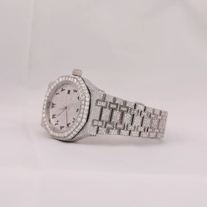 Reloj de Lujo para Mujer con Bisel de Diamantes, Acero Inoxidable, Esfera Analógica, Movimiento de Cuarzo, Cierre Plegable, Correa de 18 mm - Product Image 2