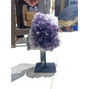 Hot Selling Eco Friendly Wholesale Natural Amethyst Clusters Geode With <b>Stand</b> <b>Crystals</b> Healing Gemstone Mineral Specimens - Product Image 2