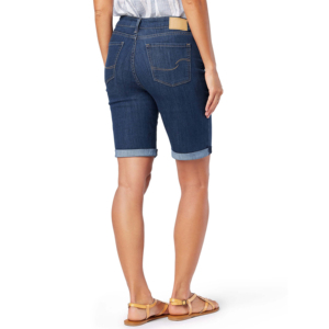 Pakistan ODM Casual Vintage <b>Denim</b> Shorts Women Regular Fit Mid Waist Breathable <b>Stretch</b> Fabric Button Fly Windproof Quick Dry - Product Image 3