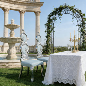 Chaises de trône modernes, durables, écologiques, blanches et noires, en cuir/tissu fait main, pour la location de mariages, salon, villa - Product Image 6