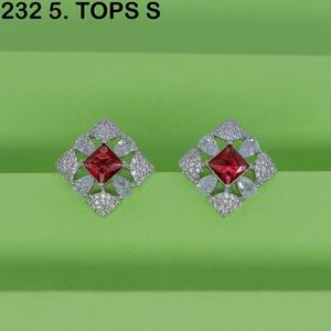 Boucles d'oreilles classiques tendance MIJ plaquées argent pour femmes, boucles d'oreilles fines plaquées argent, boucles d'oreilles à clous géométriques tendance plaquées argent - Product Image 5