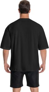 Heavy Weight 100% Cotton Oversized T-<b>Shirt</b> <b>Men</b> 220 Grams Shoulder Custom Printing Hip Hop Plus Size 100% Cotton Blank Boxy <b>Men's</b> - Product Image 4