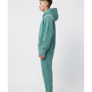 Sweat-shirts à capuche personnalisés unisexes de haute qualité, anti-rétrécissement, épais, surdimensionnés, zippés, en molleton de coton pour hommes - Product Image 6