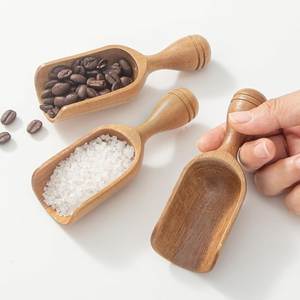 Cuillère en bois naturel de conception classique, écologique, pour café, sucre, sel de bain et assaisonnements – Vente en gros - Product Image 6