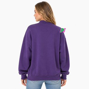 Sudadera de cuello alto para mujer, con parche bordado de la bandera de Texas, estilo oversize, informal, 100% algodón polar, ecológica - Product Image 6