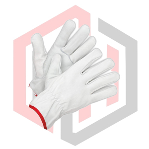 Leather Glove Made Soft Smooth Treated Goatskin Cut Resistant Anti-Heat Anti-Static Adjustable <b>Wristlet</b> Cuff Breathable Gloves - Product Image 2