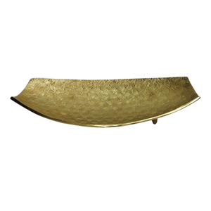 Plateau de service en aluminium fantaisie pour comptoir de cuisine et table à manger, plateau décoratif pour assiette de présentation dorée - Product Image 3