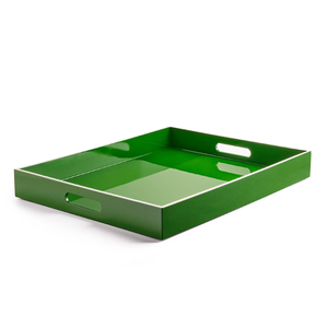 High Glossy Lacquer Serving <b>Trays</b> Luxury with Handles Decorative <b>Tray</b> for Ottoman, Coffee table, Kitchen and Bathroom - Product Image 1