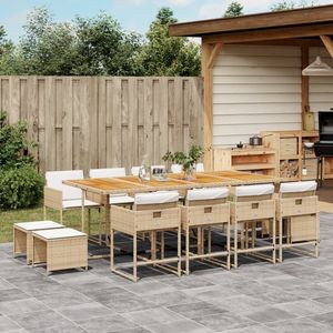 Ensemble de salle à manger de jardin beige et marron, catégorie de produits blanc crème - Product Image 1
