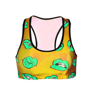 Soutiens-gorge de sport sans couture grande taille pour femmes, à faible impact, rembourrés, à bretelles croisées, courts, pour le yoga, l'entraînement et le fitness - Product Image 5