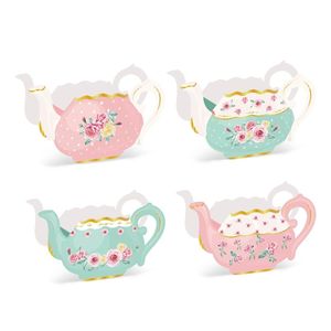 Decorazioni per Tea Party da 24 pezzi graziose scatole di fiori fai da te a forma di teiera a tema primaverile centrotavola per festa di nozze centrotavola decorazione per tavola nuziale - Product Image 5