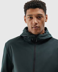 Veste Softshell Homme Légère Imperméable en Toile de Haute Qualité, Coupe Décontractée, Motif Décoratif, Coupe-Vent, Respirante, à Capuche, avec Lettres - Product Image 2