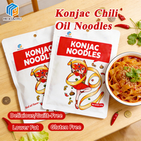 Wholesale Low Price Vegan Low-Carb Chili Oil Spicy Flavor Fast Instant Noodles Gluten Free Shirataki Konjac Noodles Bag