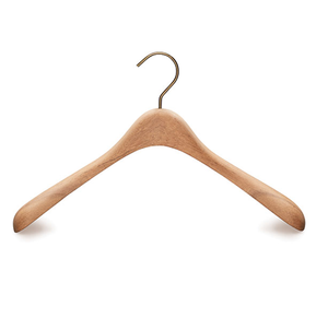 Cintre en bois de qualité supérieure, forme unique, type crochet, pour placard, design minimaliste, matériau durable - Product Image 2