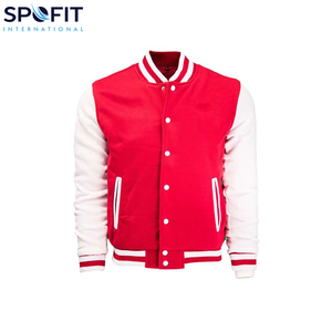 Most Demanded Heat-Transfer Printed Stand Collar Embroidery Premium Quality Men's Bomber Jacket Streetwear 100% Wool Wholesale - Product Image 1