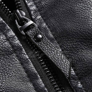 เสื้อแจ็คเก็ตหนังผู้ชาย ดีไซน์คลาสสิก สวมใส่สบาย น้ำหนักเบา ทันสมัย เหมาะสำหรับใส่ทุกวัน เสื้อแจ็คเก็ตหนังผู้ชาย - Product Image 5