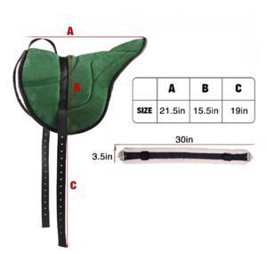 Lightweight Bareback Riding Pad for Horses | Comfortable <b>Equestrian</b> Training Pad Custom Bareback Horse Saddle Pad - Product Image 2
