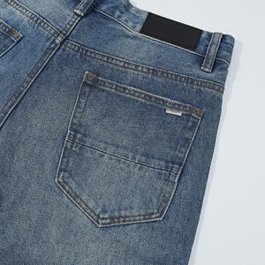 Jeans Baggy de Mezclilla Tejida Recubierta para Hombre con Logotipo Personalizado y Bordado Floral - Estilo Vintage de Lujo - Product Image 5