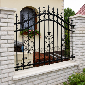Elegant Wrought Iron Fence: Beautifully Handcrafted Boundaries Perfectly Designed to <b>Maximize</b> Beautiful Home Security Style. - Product Image 2