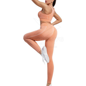 Conjunto de Yoga para Mujer, Estilo Único, Cómodo, Superventas, Diseño Sólido, Transpirable, Ecológico, Ligero, de 2 Piezas - Product Image 3