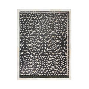 Assiettes en nacre de bonne qualité du fabricant vietnamien Lot de 3 plateaux de service floraux rectangulaires Plateau de service pour le Ramadan - Product Image 6