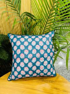 Luxury Block Print Customizable <b>Throw</b> <b>Pillow</b> Cover Any Size Cotton with Piping Drawstring Handmade Home <b>Decor</b> <b>Pillows</b> - Product Image 2
