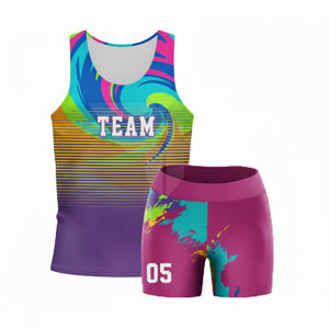 Conjunto de Uniforme Deportivo para Correr al Por Mayor, Precio de Fábrica, Transpirable, Uniforme de Atletismo Personalizado, Conjunto de Pantalones Cortos - Product Image 1
