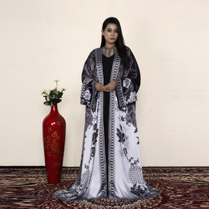 Abaya légère et respirante en polyester à manches longues, coupe ample, design modeste pour femmes - ODM Occasions spéciales - Product Image 1